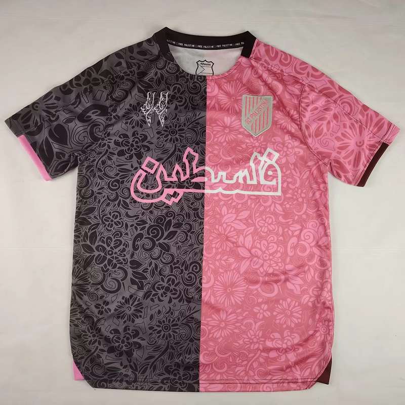 Maillot de football 25-26 Palestine spécial version rose gris