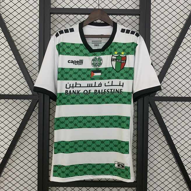 25-26 Palestino green and white jersey