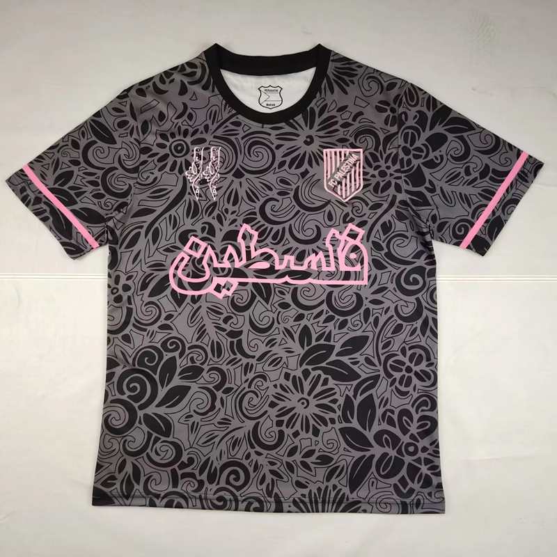 25-26 Palestino special version grey pink soccer jersey
