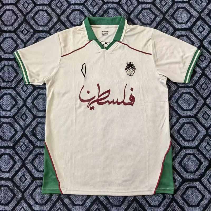 CD Palestino 2025/26 yellow with green collar 17 soccer jersey