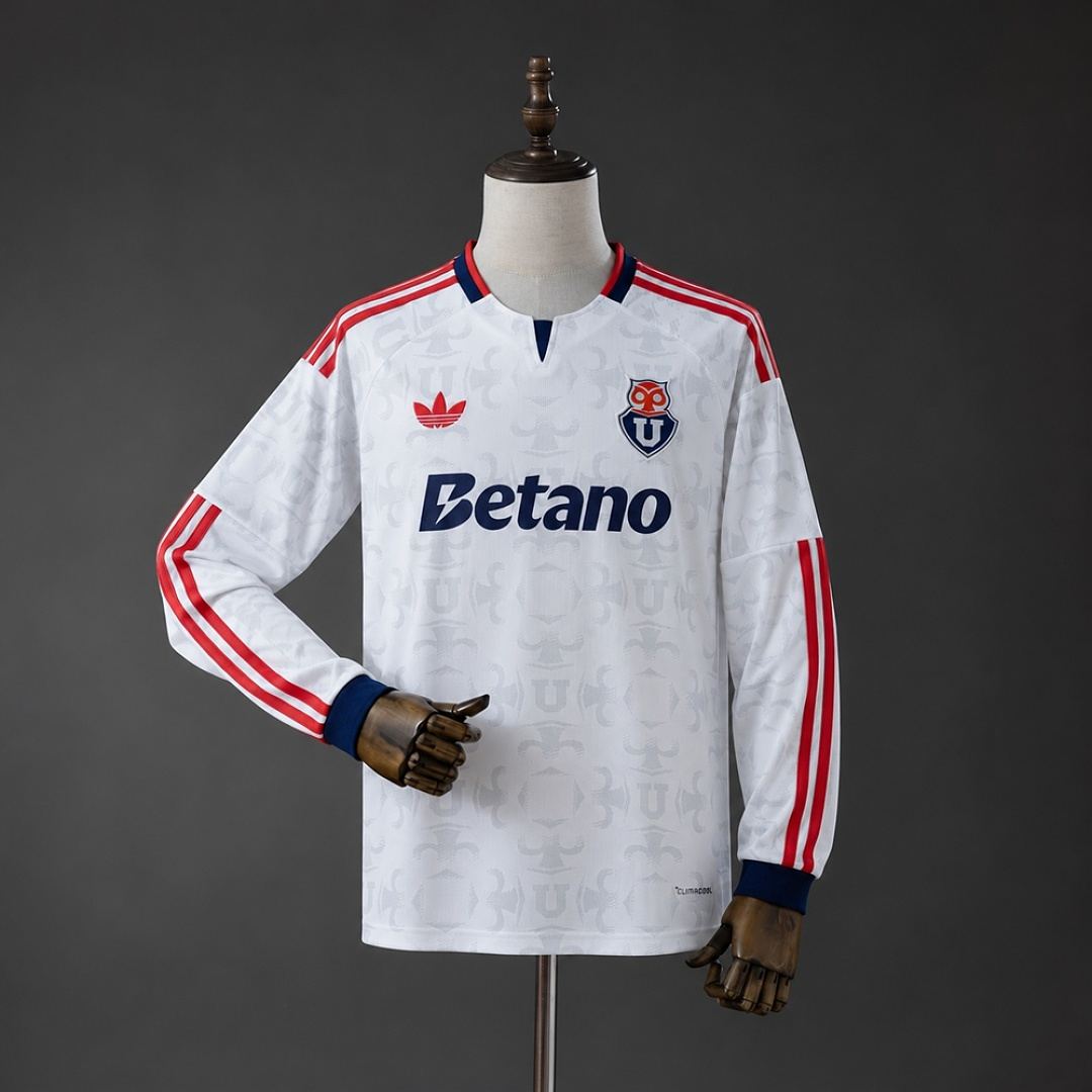 Maillot de football Universidad de Chili blanc — 2027/28 · Extérieur · Manches longues · tailles S–4XL