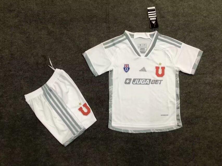 24-25 Universidad de Chile away white kid kit