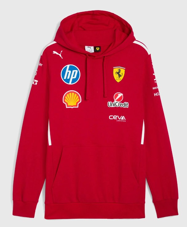 Sweat à capuche Ferrari rouge — 2025