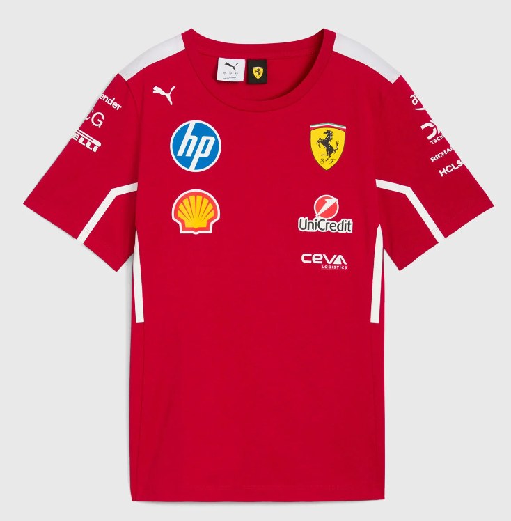 2025 Ferrari red round neck F1