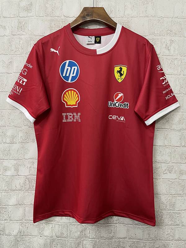 2025 Ferrari red round neck F1