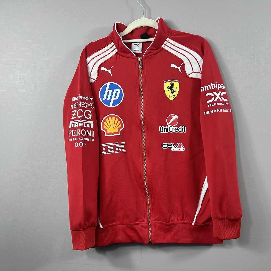 Veste Ferrari rouge F1 — 2026 · tailles S–3XL