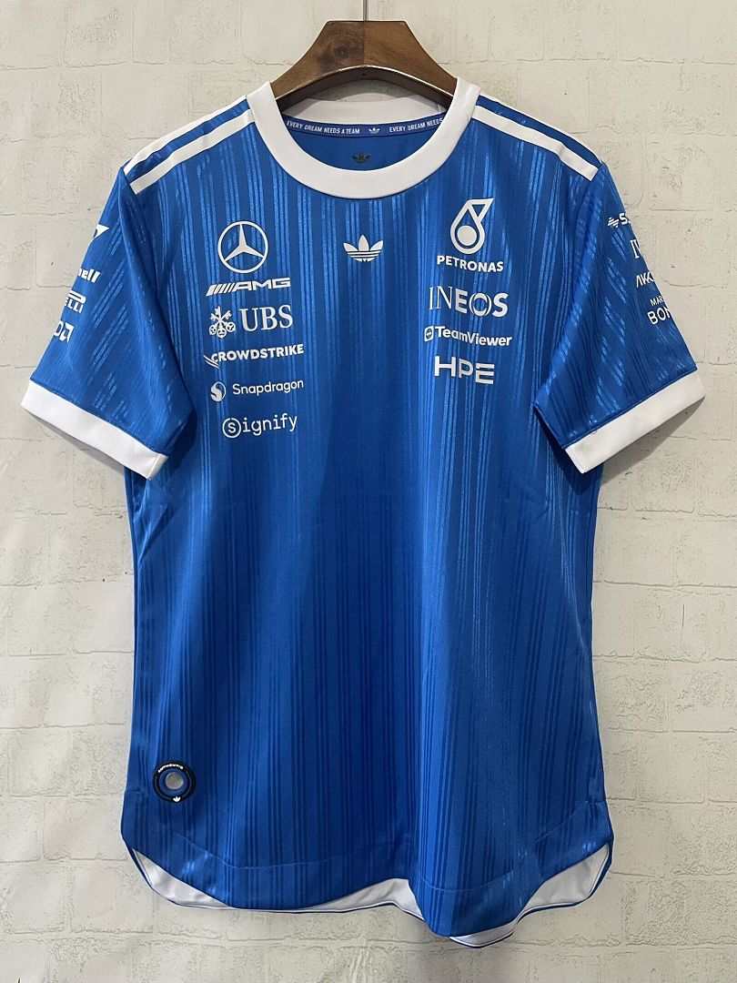 Haut Mercedes bleu F1 — 2026 · tailles S–5XL