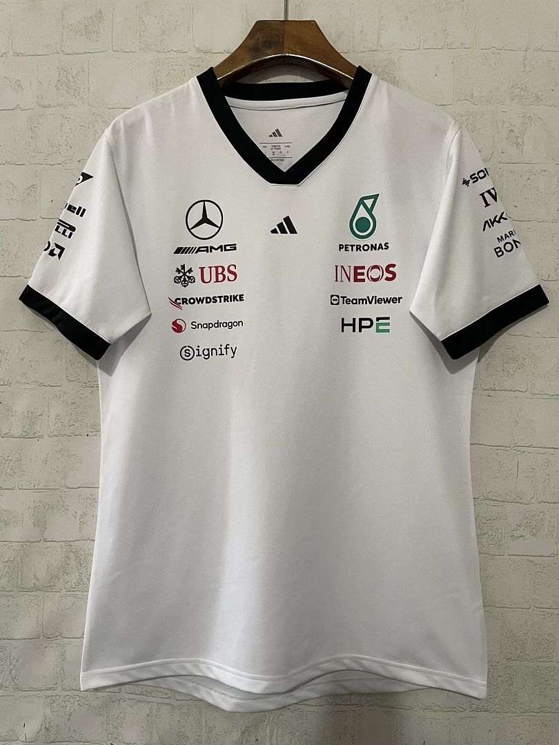 2026 Mercedes White F1 Jersey S-5XL