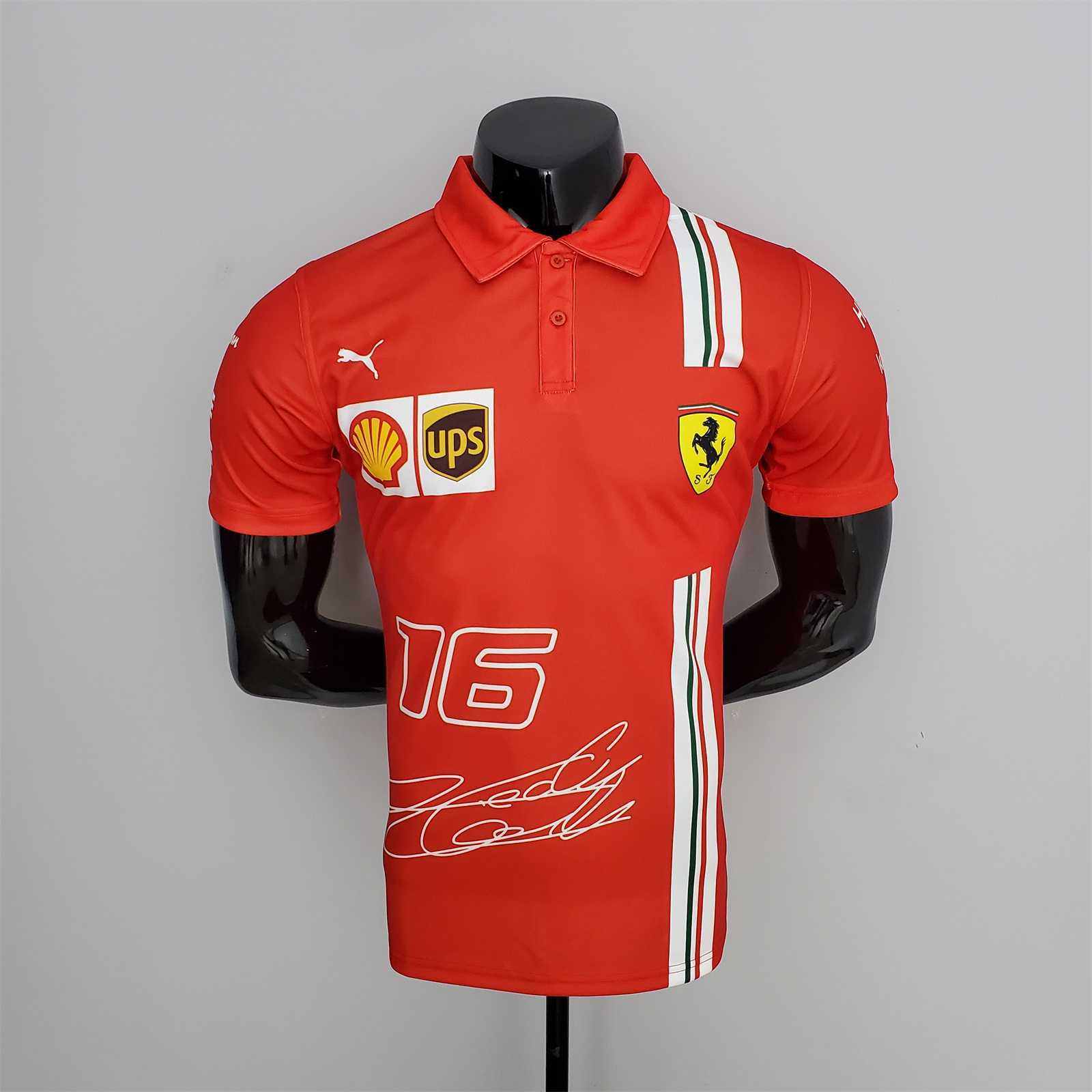 F1 Formula One 2022 Ferrari Polo Red