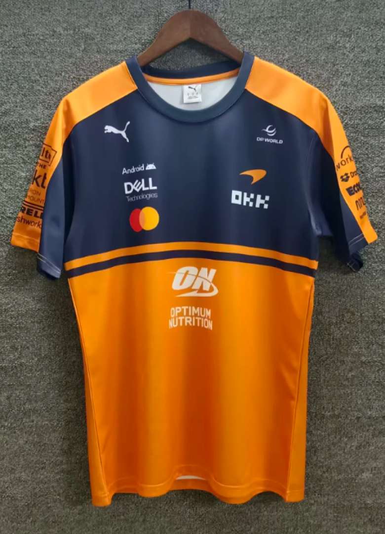 2026 McLaren Orange And Dark Blue Shirt S-5XL