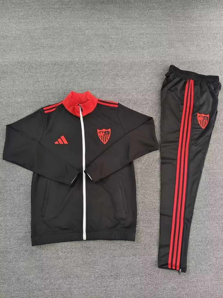 25 26 Sevilla black jacket suits 25 26 塞维利亚 黑色 长拉 夹克 S~2XL