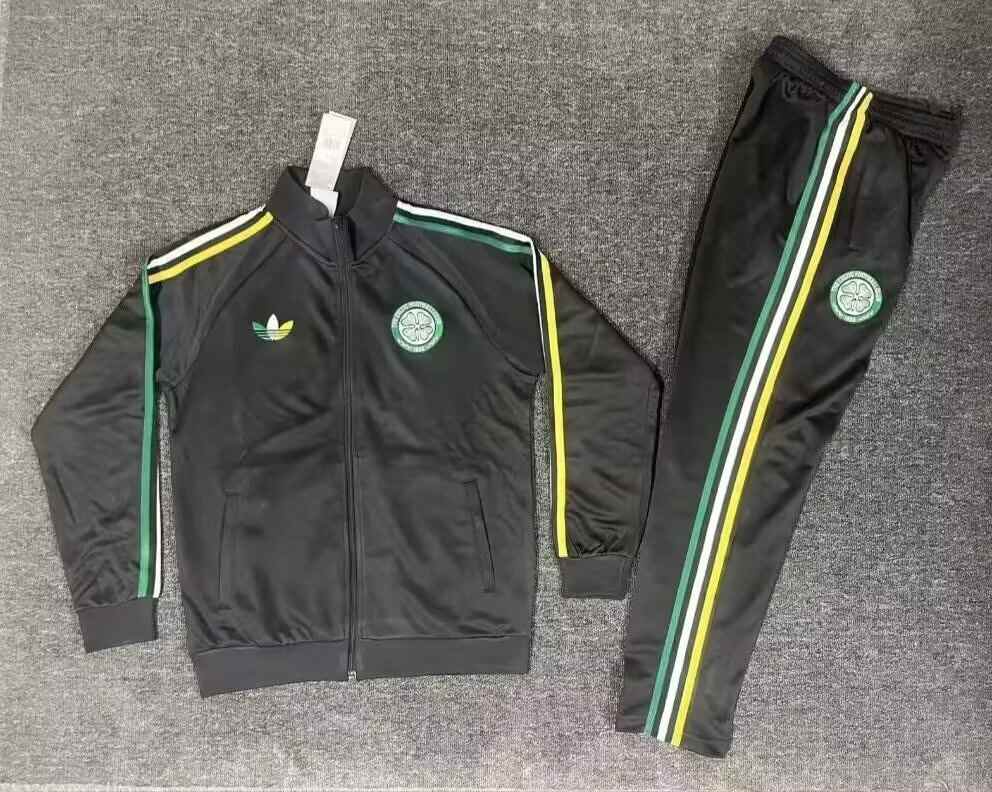 26 27 Celtic black jacket suits 26 27 凯尔特人 黑色 长拉 夹克 S～XXL