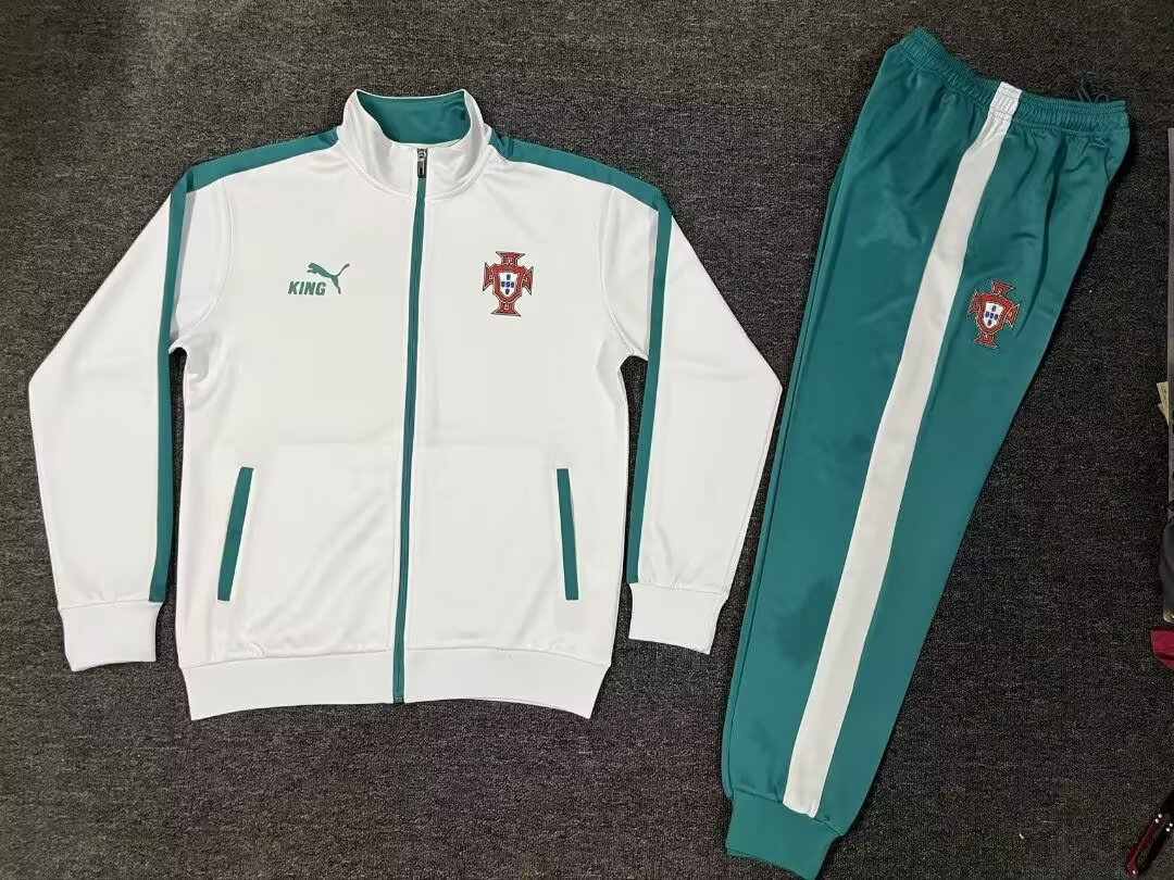 26 27 Portugal white jacket suits 26 27 葡萄牙 白色 长拉夹克 S~XXL