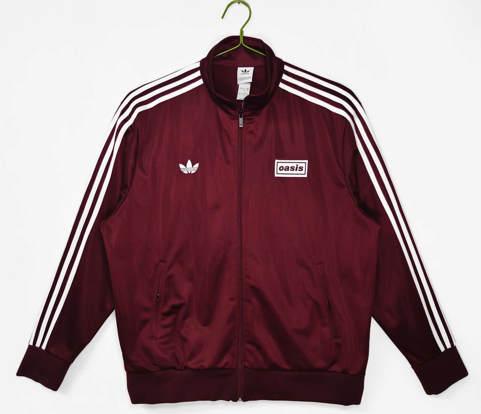 Adidas 阿迪达斯 x Oasis巡回火焰鸟运动外套上衣 酒红色