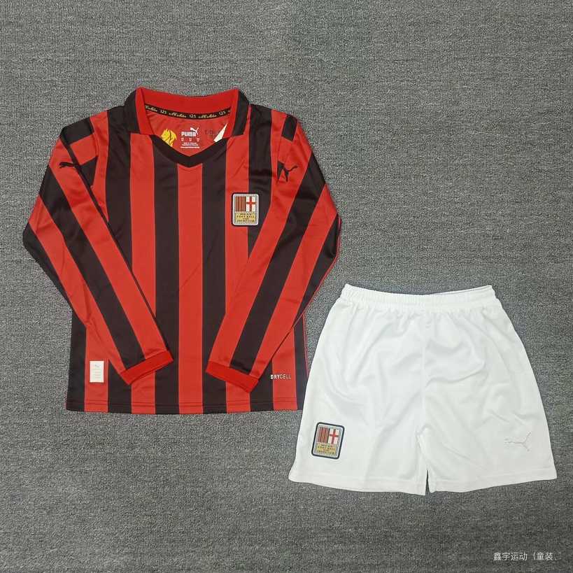 2024 AC Milan 125th Anniversary red Kids suit Long sleeve 2024 AC米兰 125周年 红色 孩子套