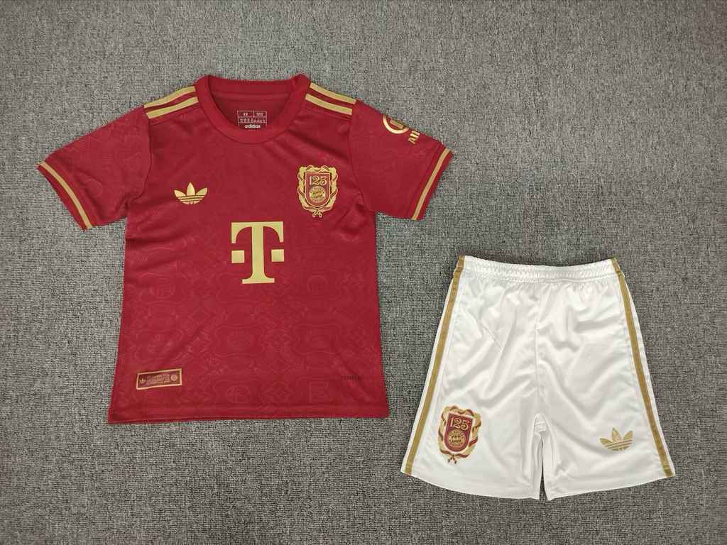 2025 Bayern 125th anniversary Red Kids set 2025 拜仁 125周年 红色 孩子套装