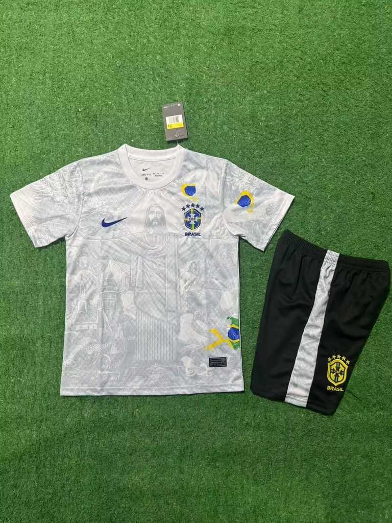 2025 Brazil Jesus White Child Suit 2025 巴西 耶稣 白色 孩子套装