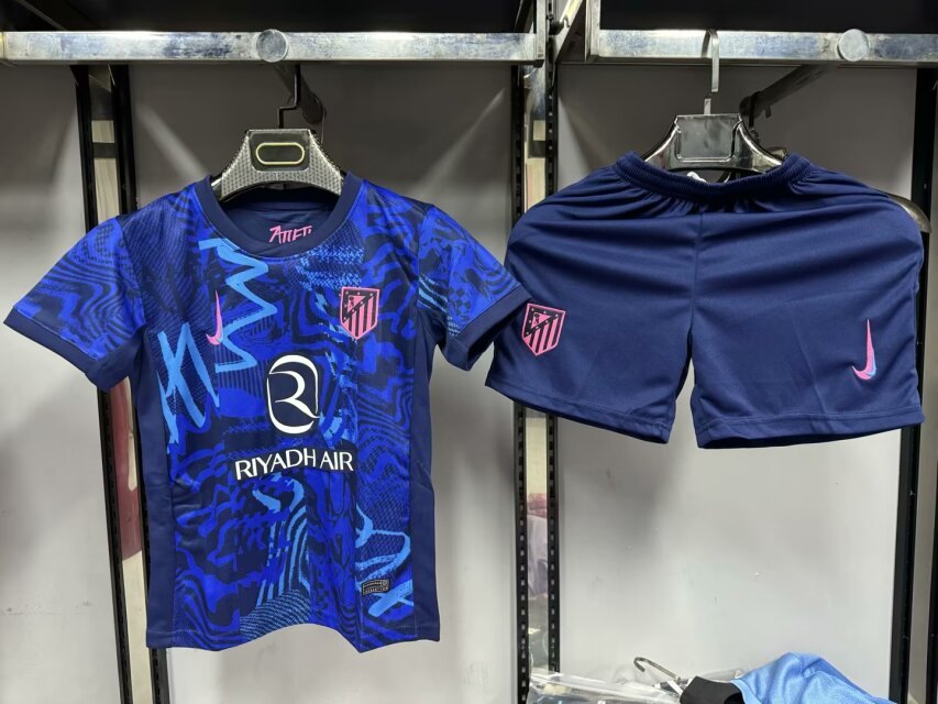 24 25 Atletico Madrid third Away Kids 24 25 马德里竞技 二客 孩子套装
