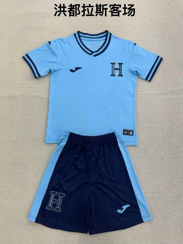 24 25 Honduras away children's set 24 25 洪都拉斯 客场 孩子套装