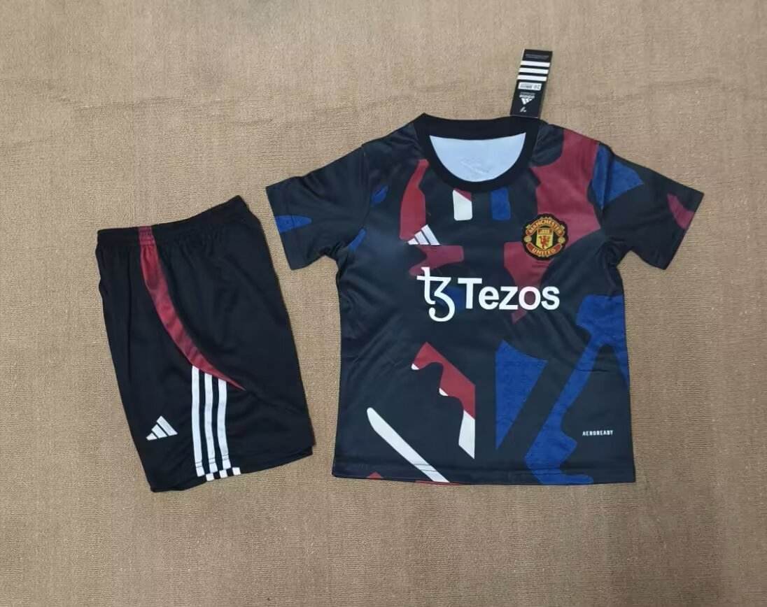 24 25 Man United Color Kids set 24 25 曼联 彩色 孩子套装