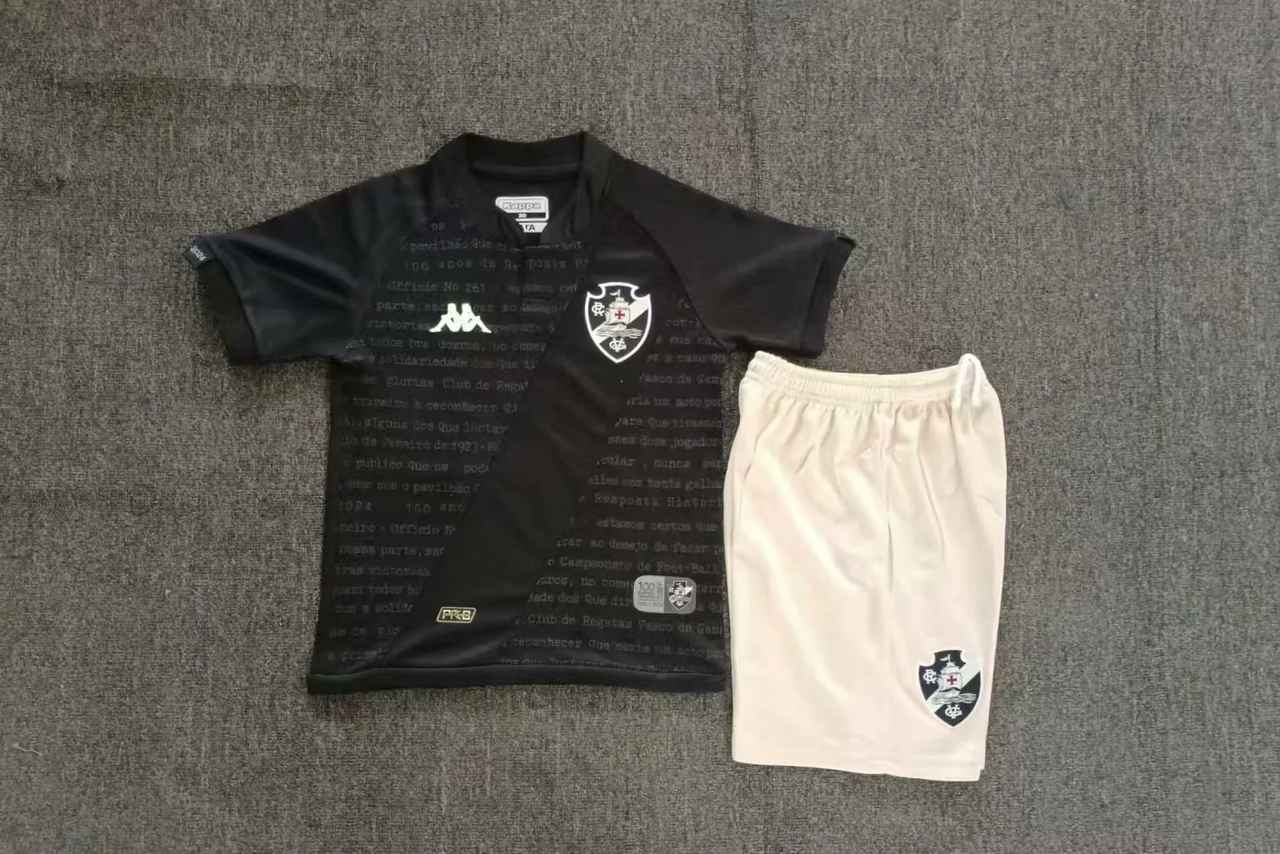 24 25 Vasco da Gama goalkeeper 3 black kids kit 24 25 达伽马 守门员 儿童套装