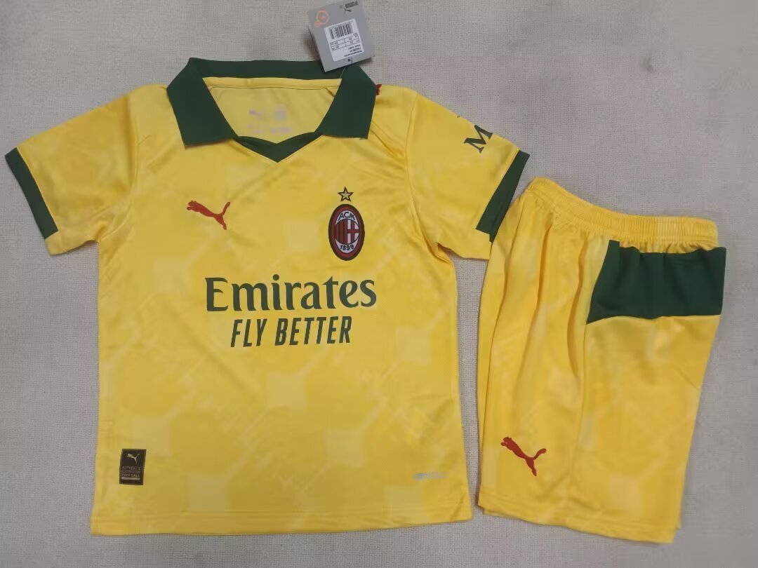 25 26 AC milan third away kid kits 25 26 AC米兰 二客 儿童套装