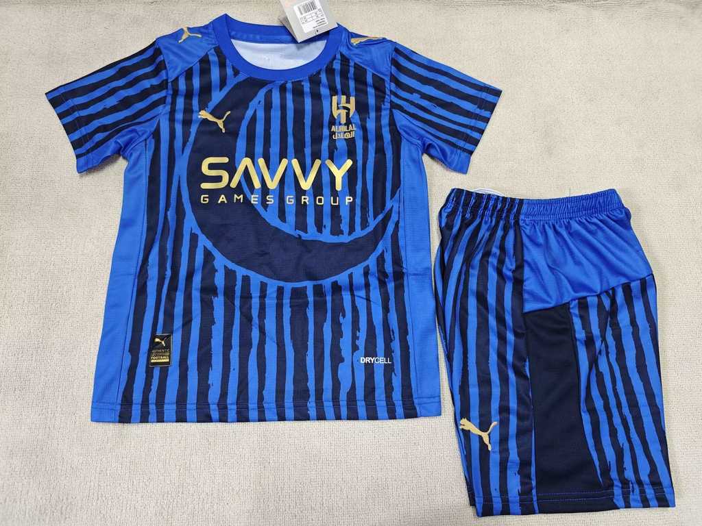 25 26 Al Hilal Home Children's Set 25 26 新月 主场 孩子套装