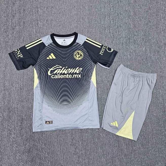 25 26 Americas Grey Goalkeeper Kids Set 25 26 美洲 灰色 守门员 孩子套装