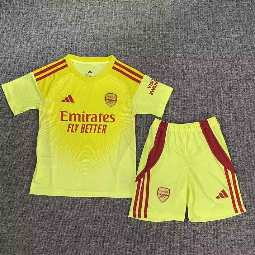25 26 Arsenal Goalkeeper Yellow Kids Kit 25 26 阿森纳 门将 黄色 孩子套装