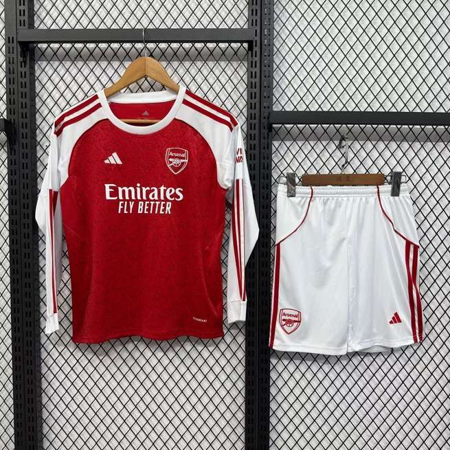 25 26 Arsenal Home Long Sleeve Kids Kit 25 26 阿森纳 主场 长袖 孩子套装