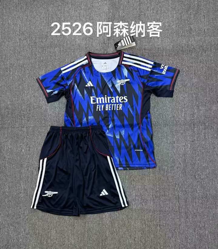 25 26 Arsenal away blue kids kit 25 26 阿森纳 客场 儿童童装