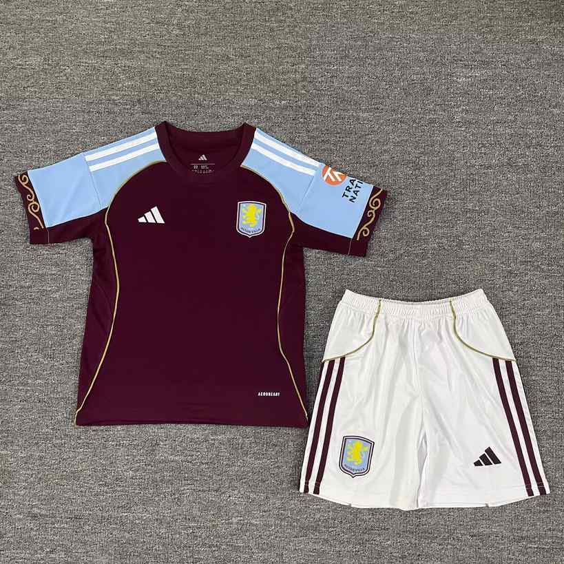 25 26 Aston Villa home kid kits 25 26 阿斯顿维拉 主场 儿童套装_205913979