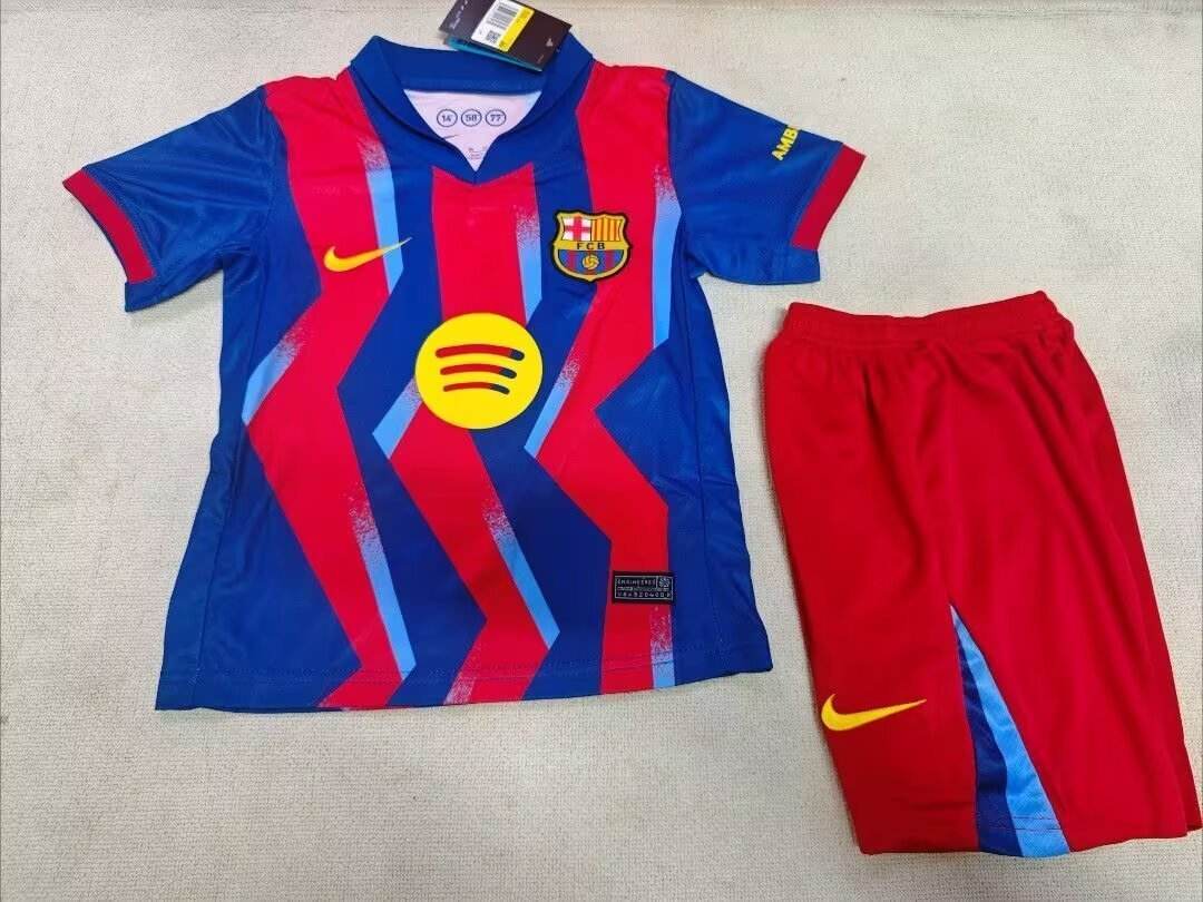 25 26 Barcelona 3 away children's kit 25 26 巴萨 三客 孩子套装
