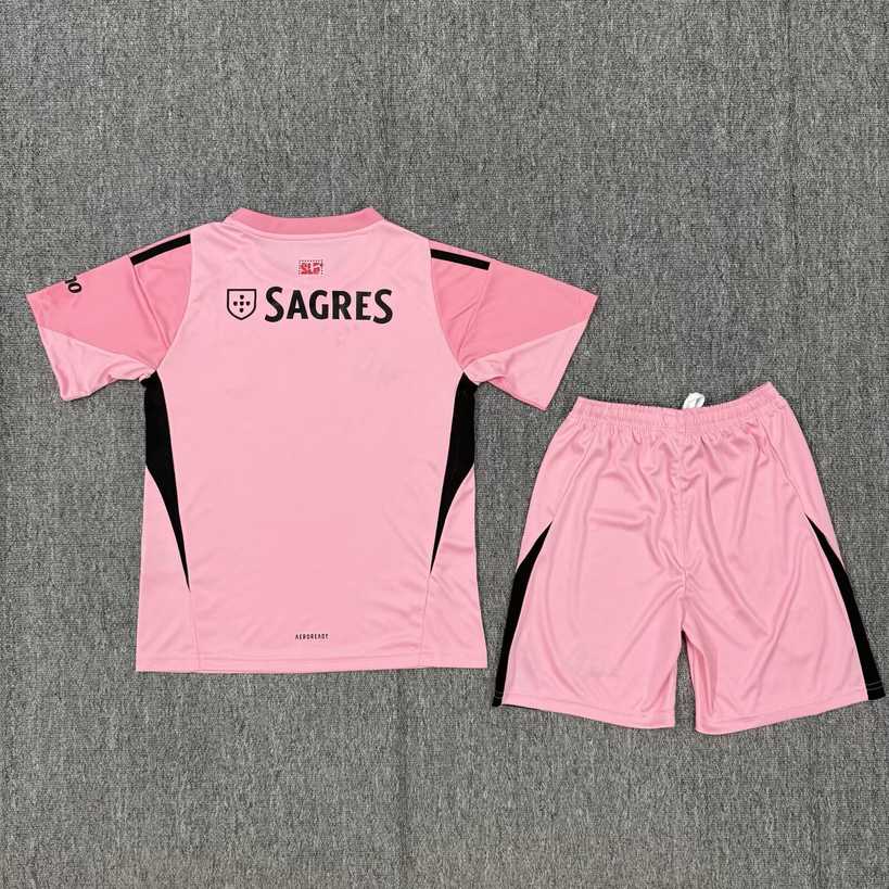 25 26 Benfica Pink Goalkeeper Kids Kit 25 26 本菲卡 粉色 守门员 孩子套件