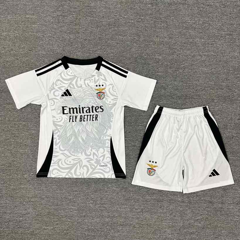 25 26 Benfica white kid kits 25 26 本菲卡 白色 孩子套装