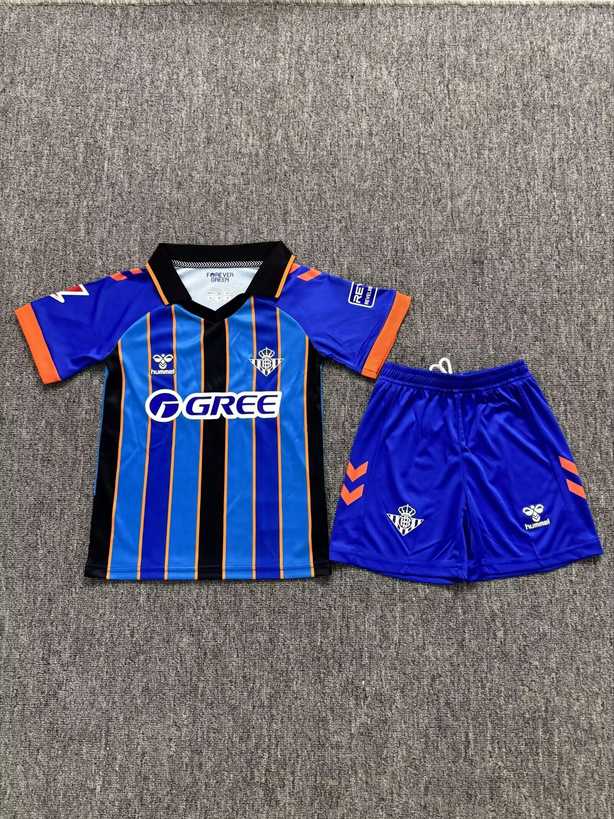 25 26 Betis Special Edition Blue Kids Kit 25 26 贝蒂斯 特别版 蓝色 孩子套件