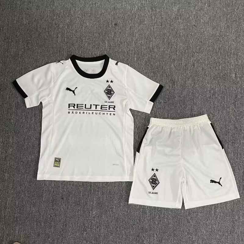 25 26 Borussia Monchengladbach home kid kits 25 26 门兴 主场 孩子套装