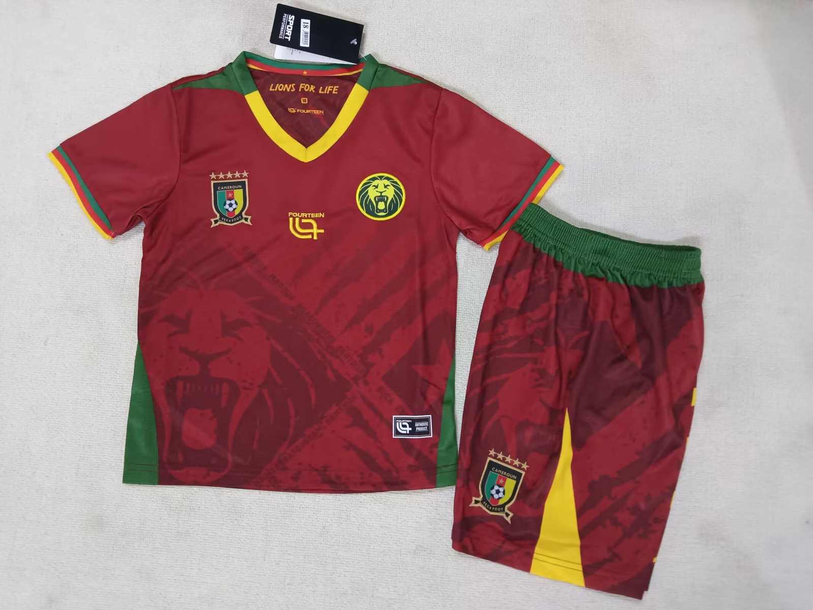 25 26 Cameroon away Children's Kit 25 26 喀麦隆 客场 孩子套装