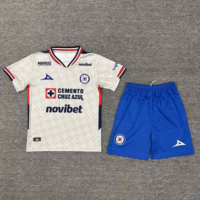 25 26 Cruz Azul away kid kits 25 26 蓝十字 客场 孩子套装_196983942