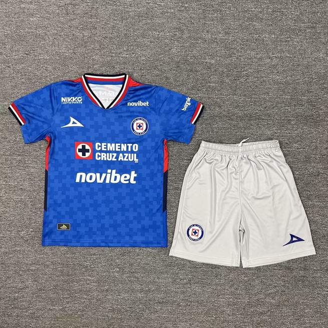 25 26 Cruz Azul home kid kits 25 26 蓝十字 主场 孩子套装_196983761