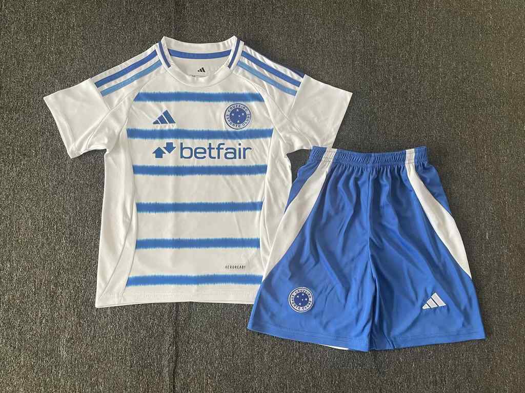 25 26 Cruzeiro away kid kits 25 26 克鲁塞罗 客场 儿童套装_203573181