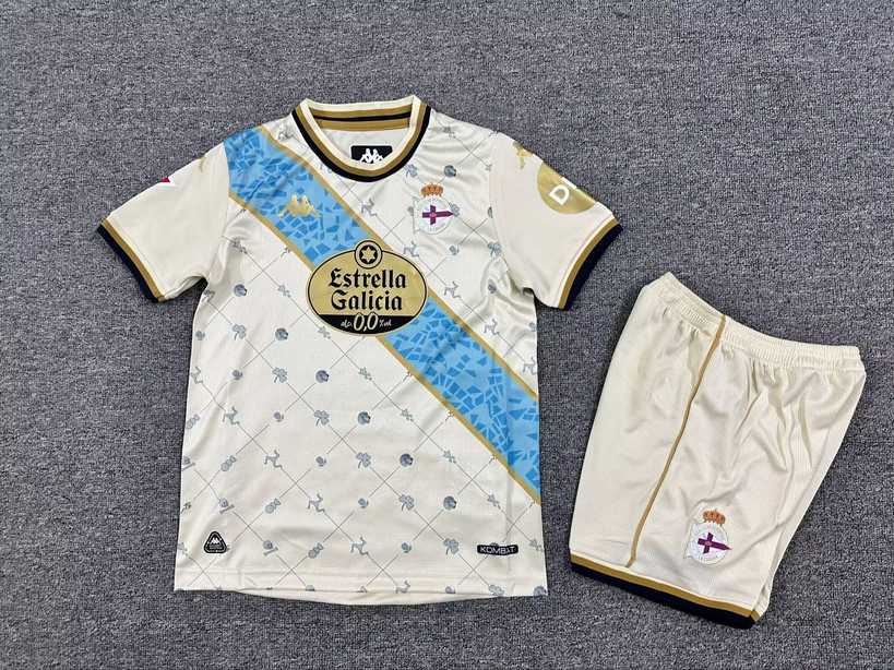 25 26 Deportivo La Coruna third away kid kits 25 26 25 26 拉科鲁尼亚 二客 儿童套装