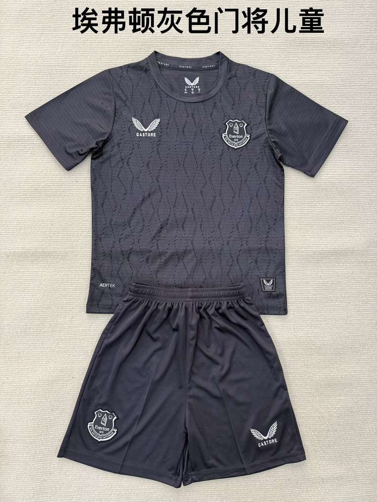 25 26 Everton Grey Goalkeeper Kids Set 25 26 埃弗顿 灰色 门将 孩子套装