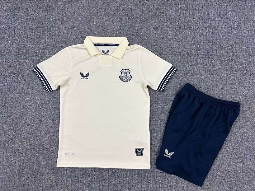 25 26 Everton away kid kits 25 26 埃弗顿 客场 儿童套装