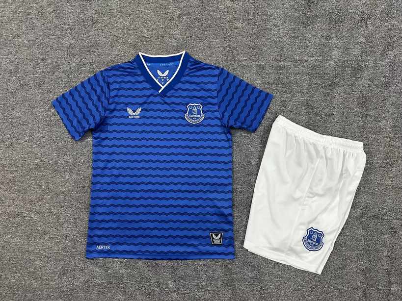 25 26 Everton home kid kits 25 26 埃弗顿 主场 孩子套装