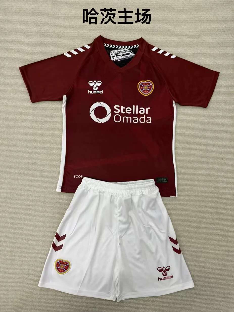 25 26 Heart of Midlothian home kid kits 25 26 中洛锡安之心 主场 儿童套装