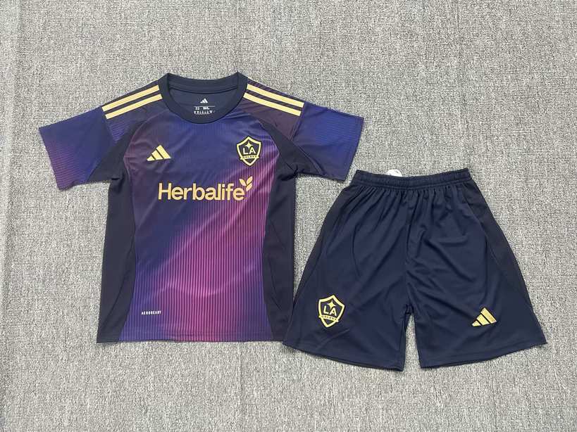 25 26 LA Galaxy away kid kits 25 26 银河 客场 孩子套装