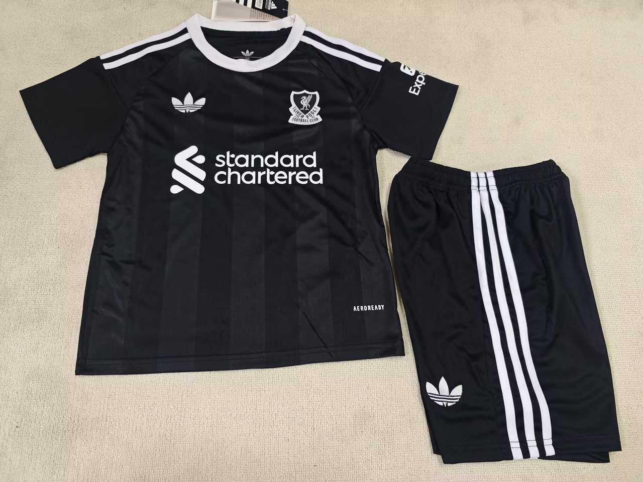 25 26 LWP goalkeeper kid kits 25 26 LWP 黑色 门将 孩子套装
