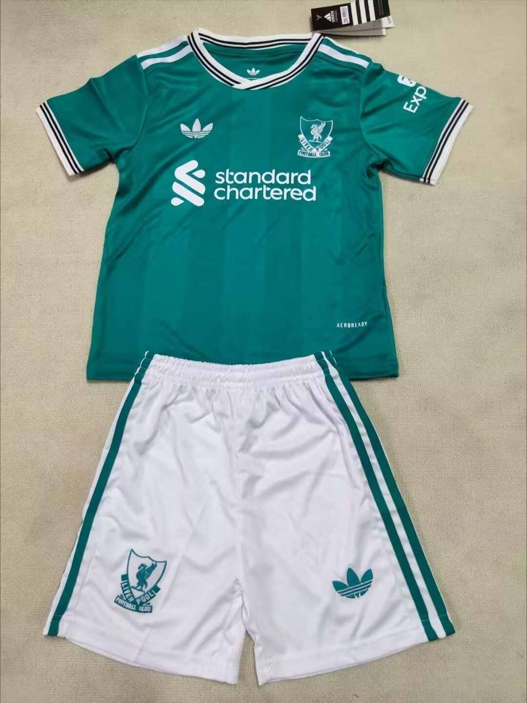 25 26 LWP third Away Kids Kit White shorts 25 26 利物浦 二客 儿童套装 白裤