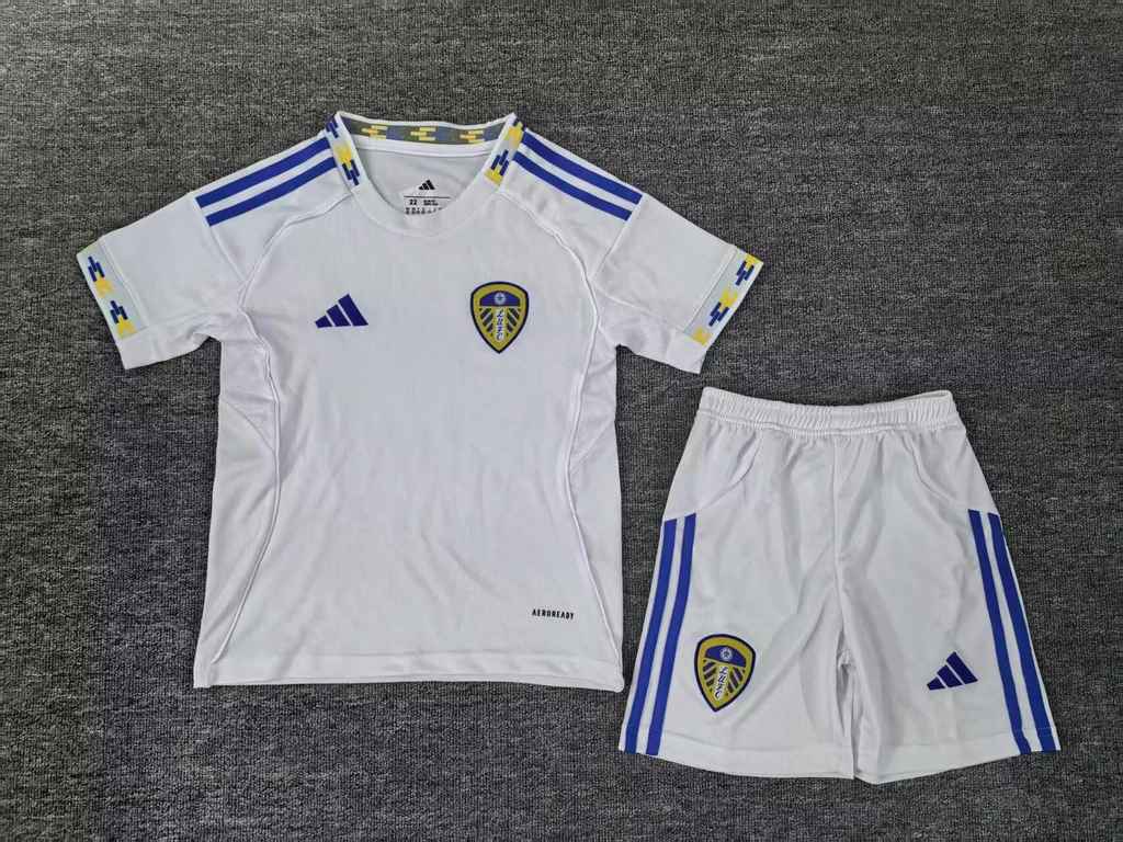 25 26 Leeds United Home kid kits 25 26 利兹联 主场 孩子套装